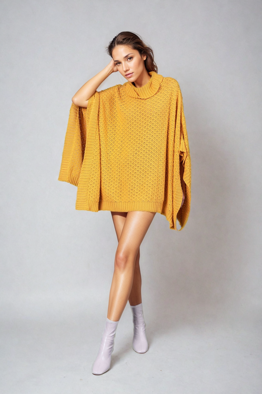 Openwork Stitch Poncho