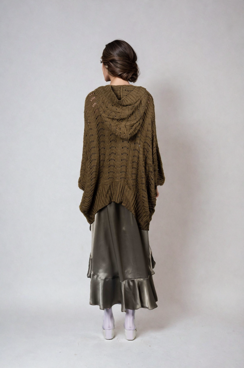 Fire Pit Cardigan-Moss
