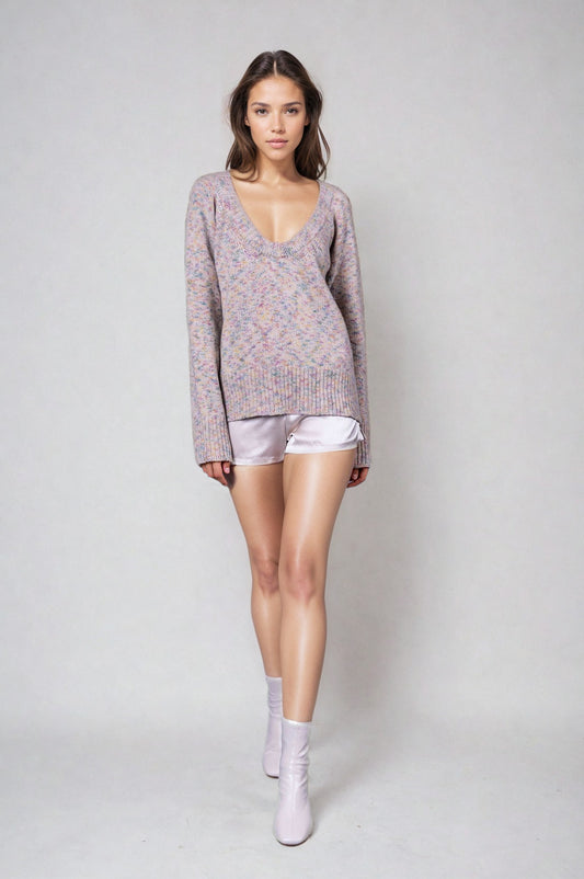 Cashmere Deep V Neck Jumper