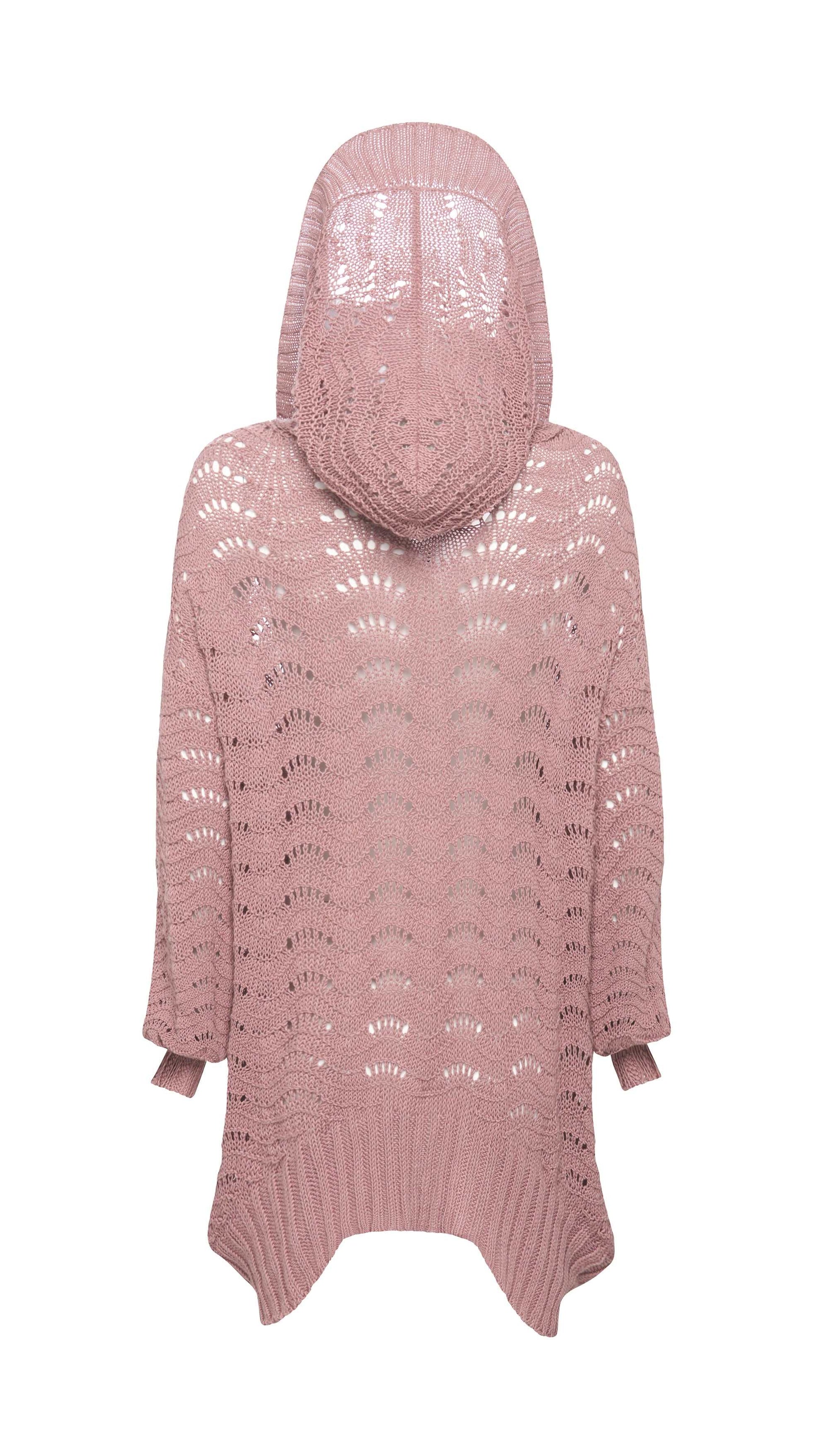 Fire Pit Cardigan-Dusty rose