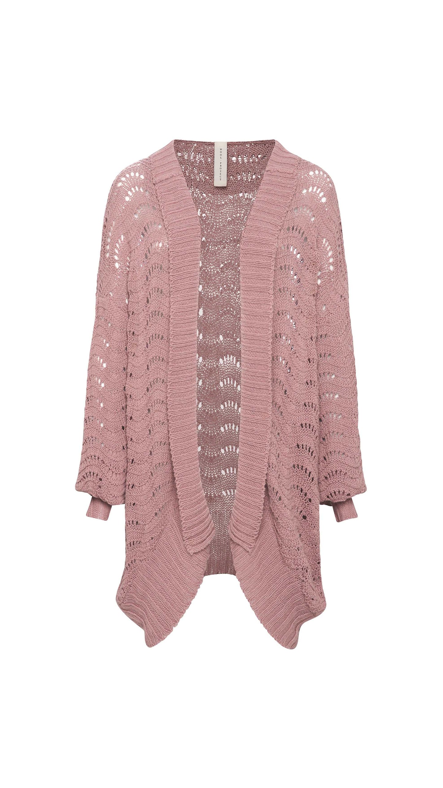Fire Pit Cardigan-Dusty rose