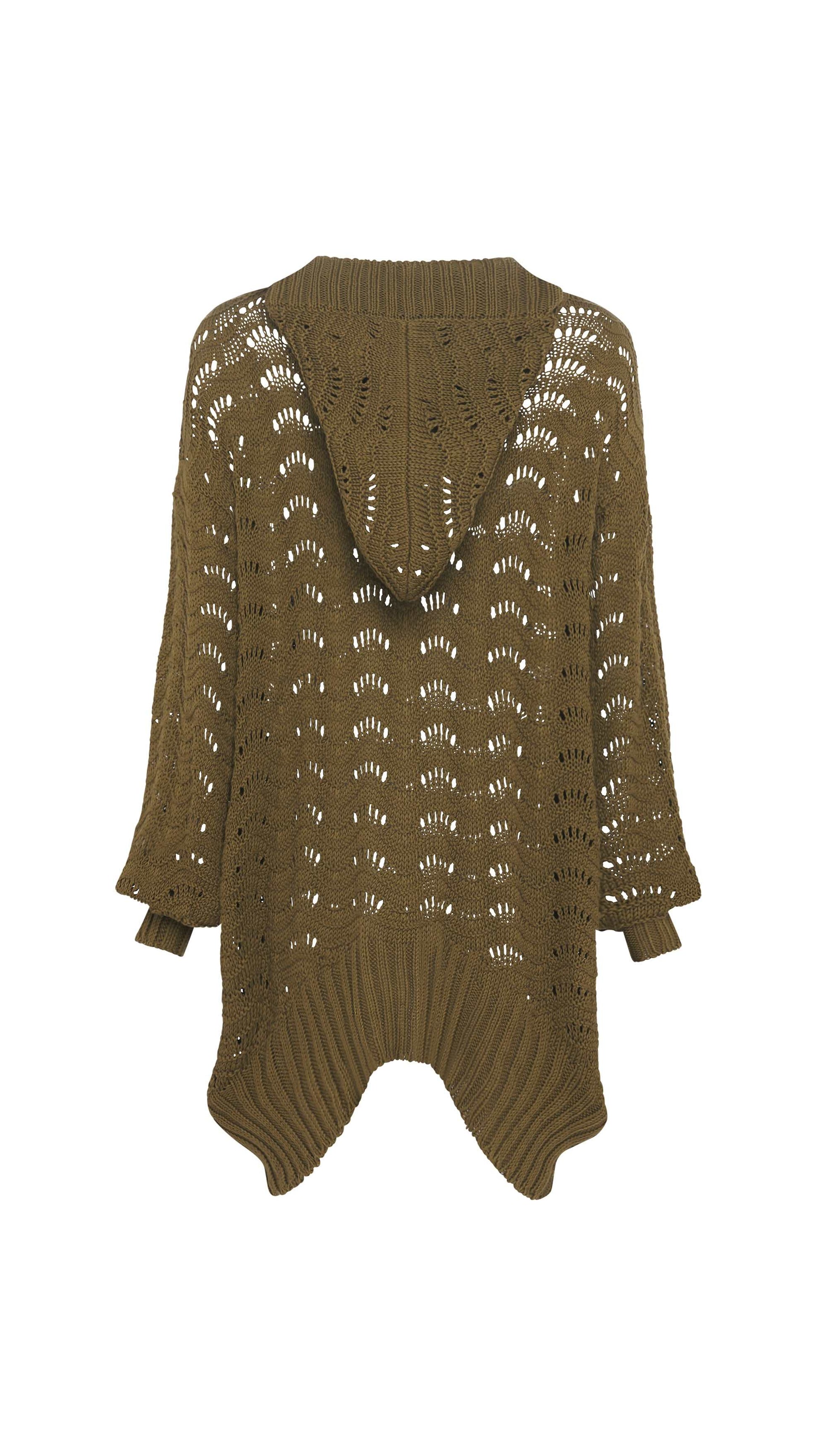 Fire Pit Cardigan-Moss