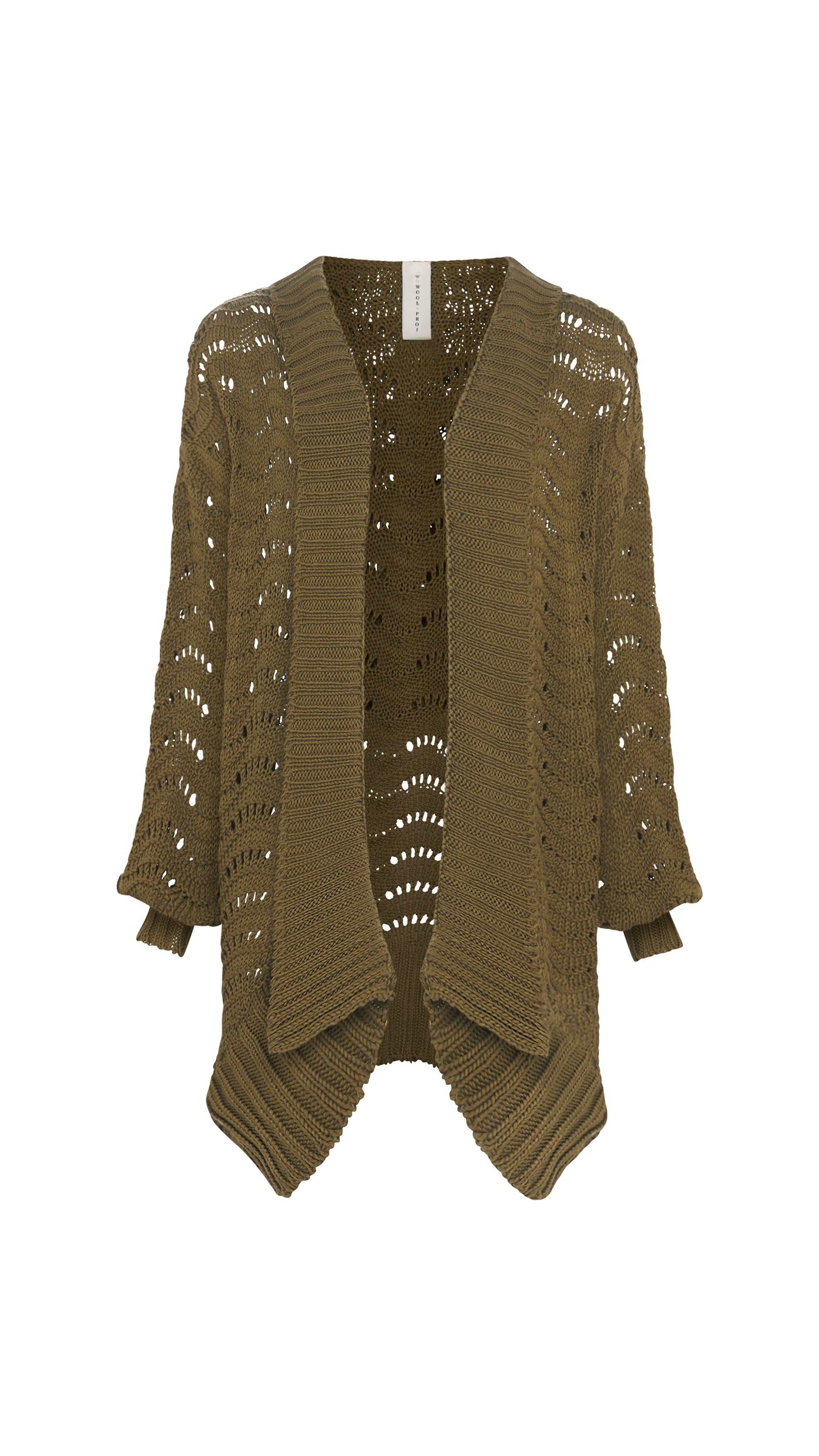 Fire Pit Cardigan-Moss