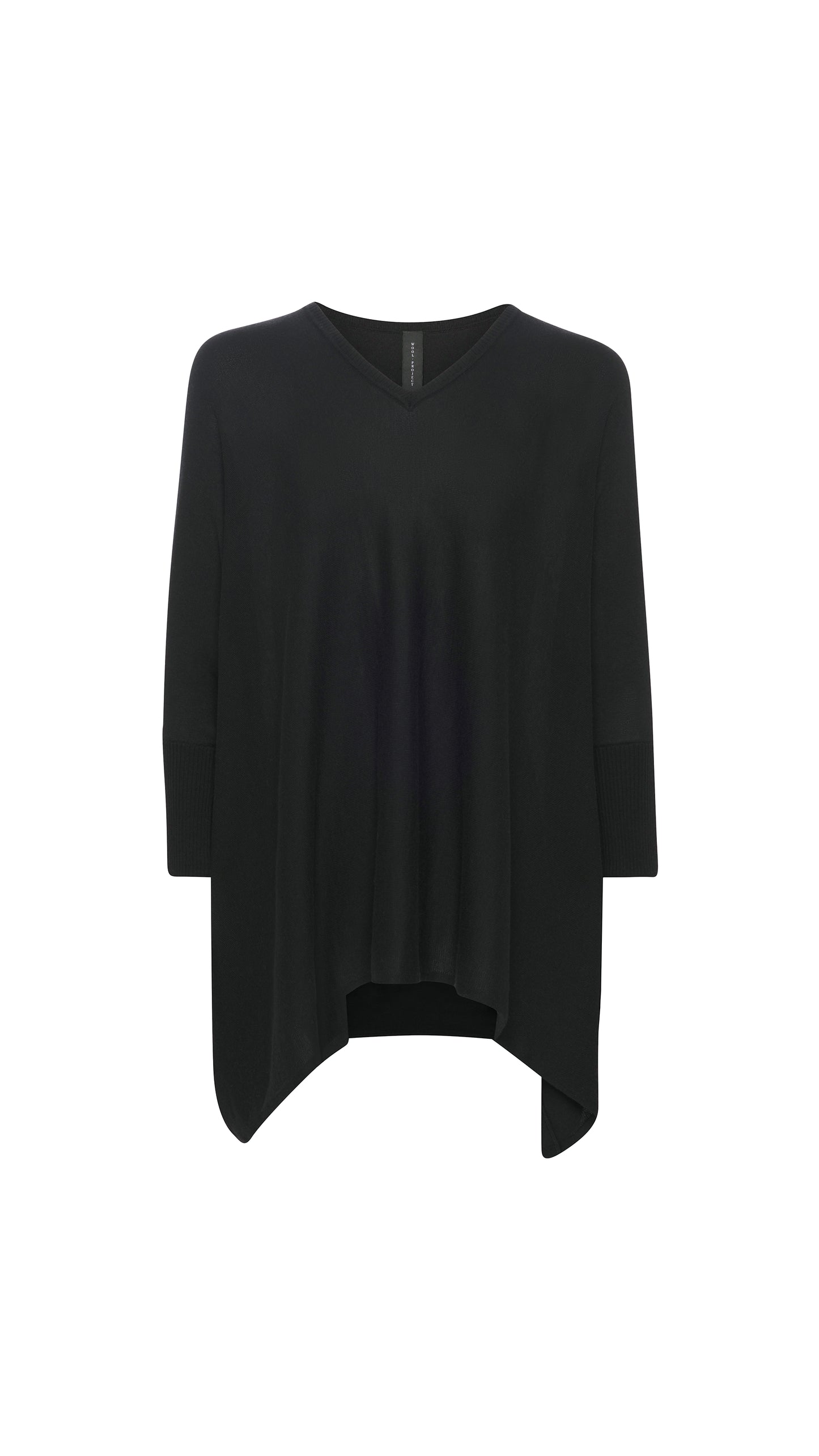 V neck Outdoor Cape - Black