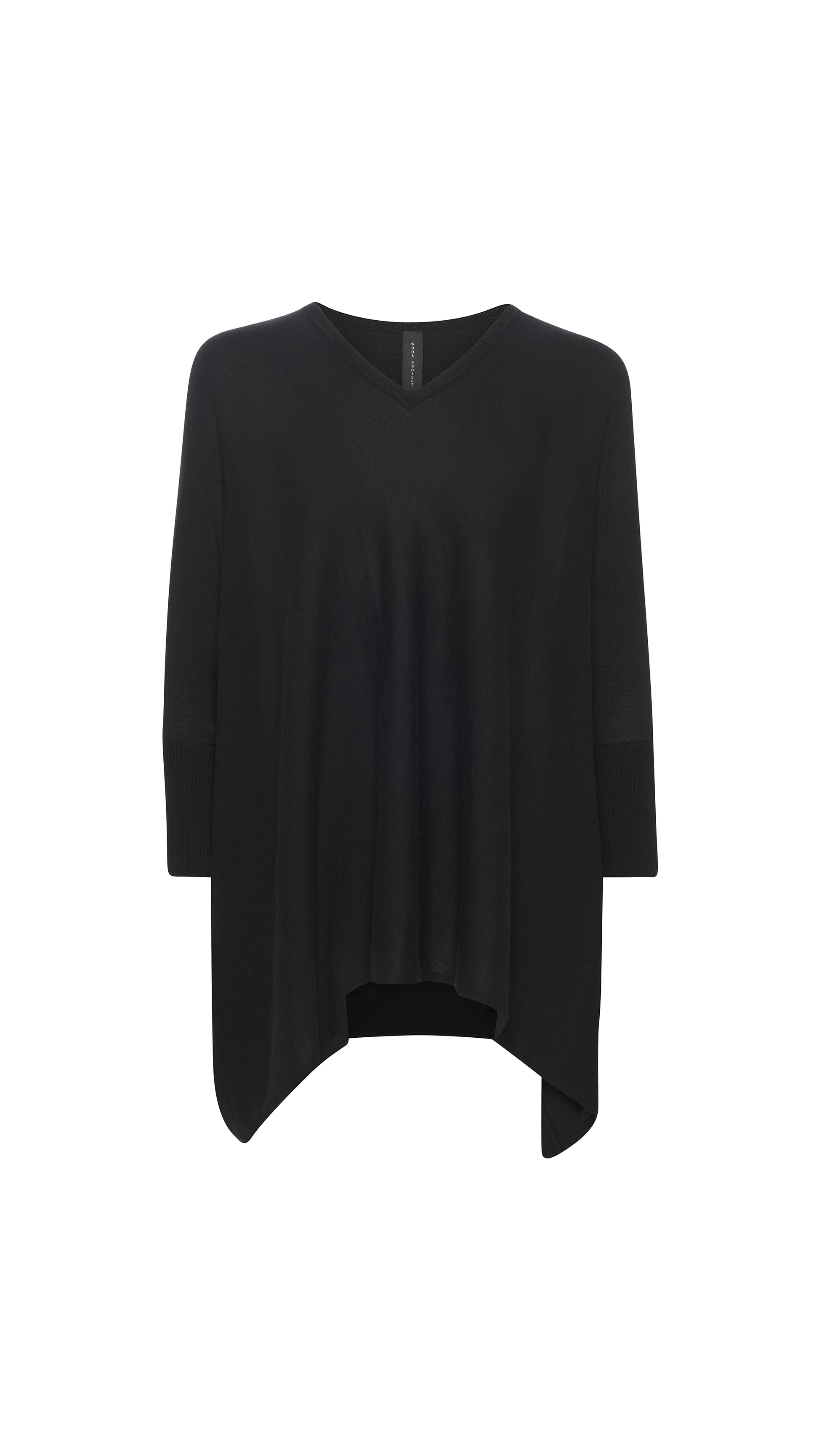 V neck Outdoor Cape - Black