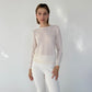The Cashmere Blend Crew-Soft White