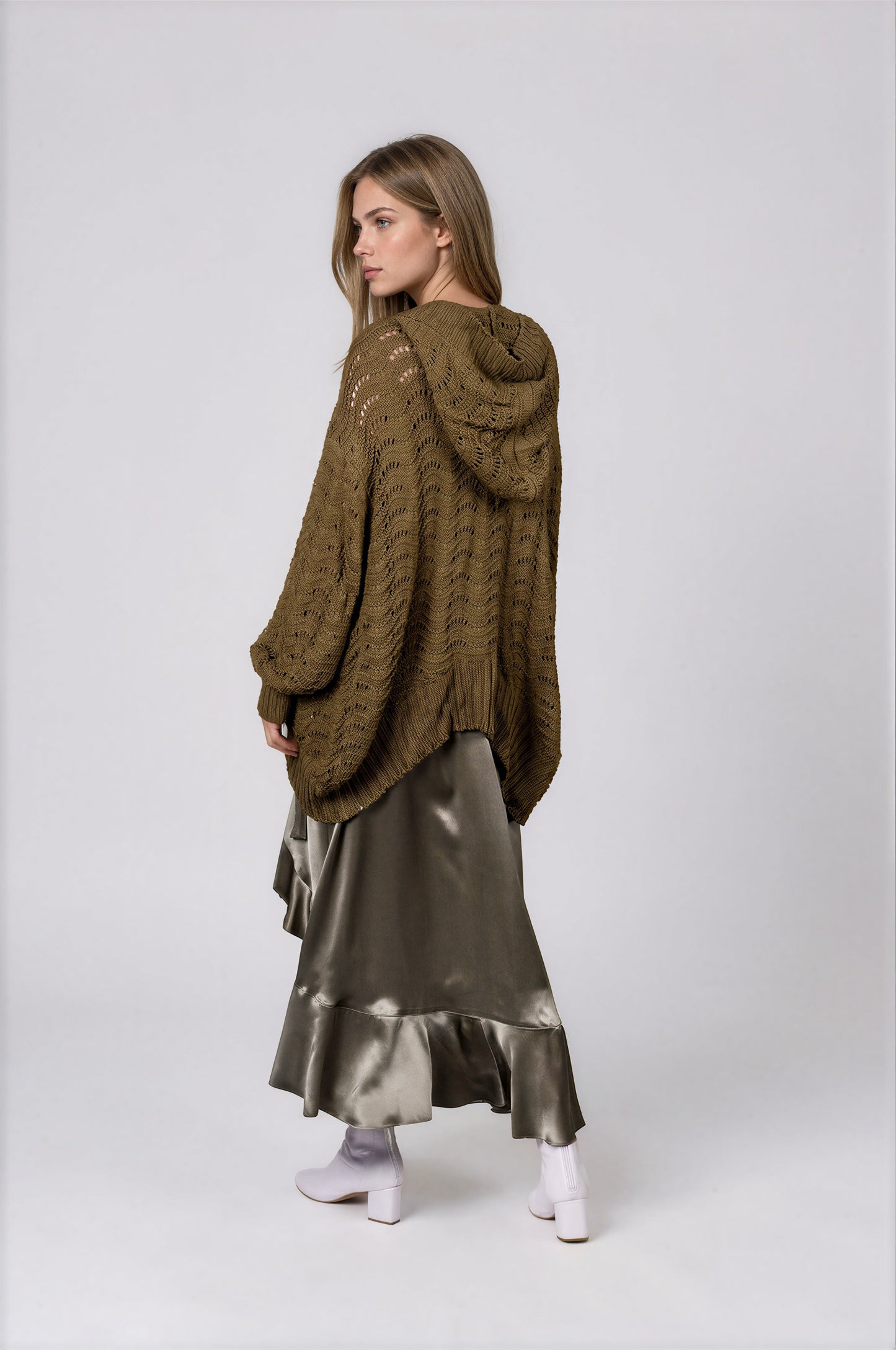 Fire Pit Cardigan-Moss