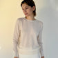 The Cashmere Blend Crew-Soft White