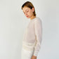 The Cashmere Blend Crew-Soft White