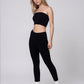Classy Ribbed Leggings-Onyx