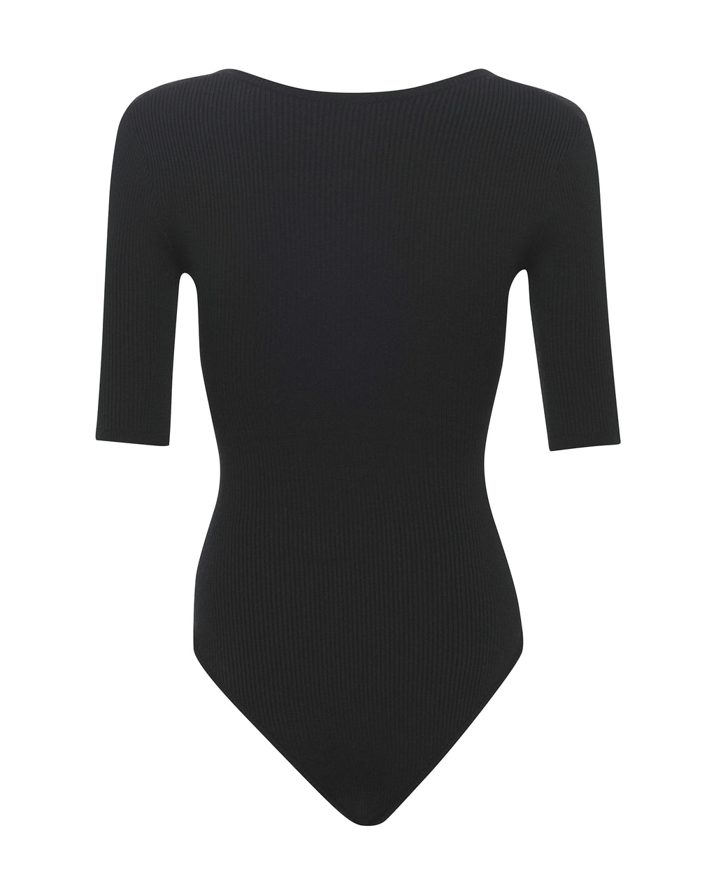 Ribbed V Neck Bodysuit