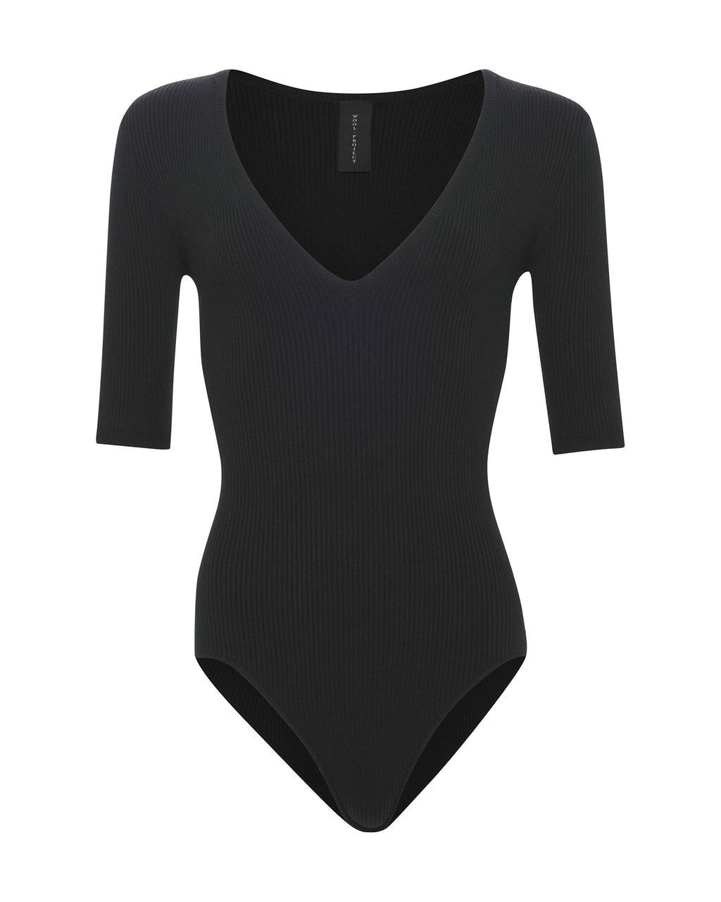 Ribbed V Neck Bodysuit