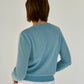 The Cashmere Blend Crew-Ice Blue