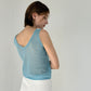 The Cashmere Blend sleeveless V -Ice Blue