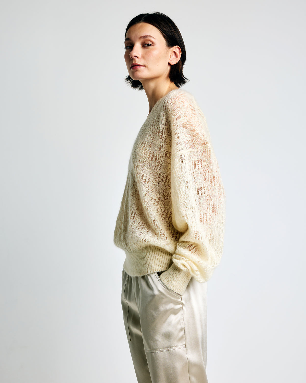 Clara Mohair V-Neck Top