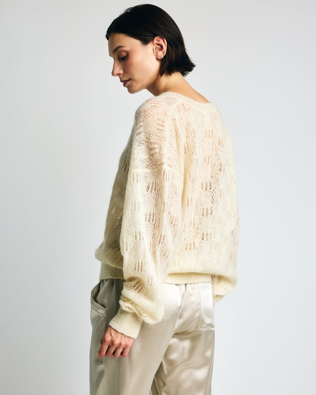 Clara Mohair V-Neck Top
