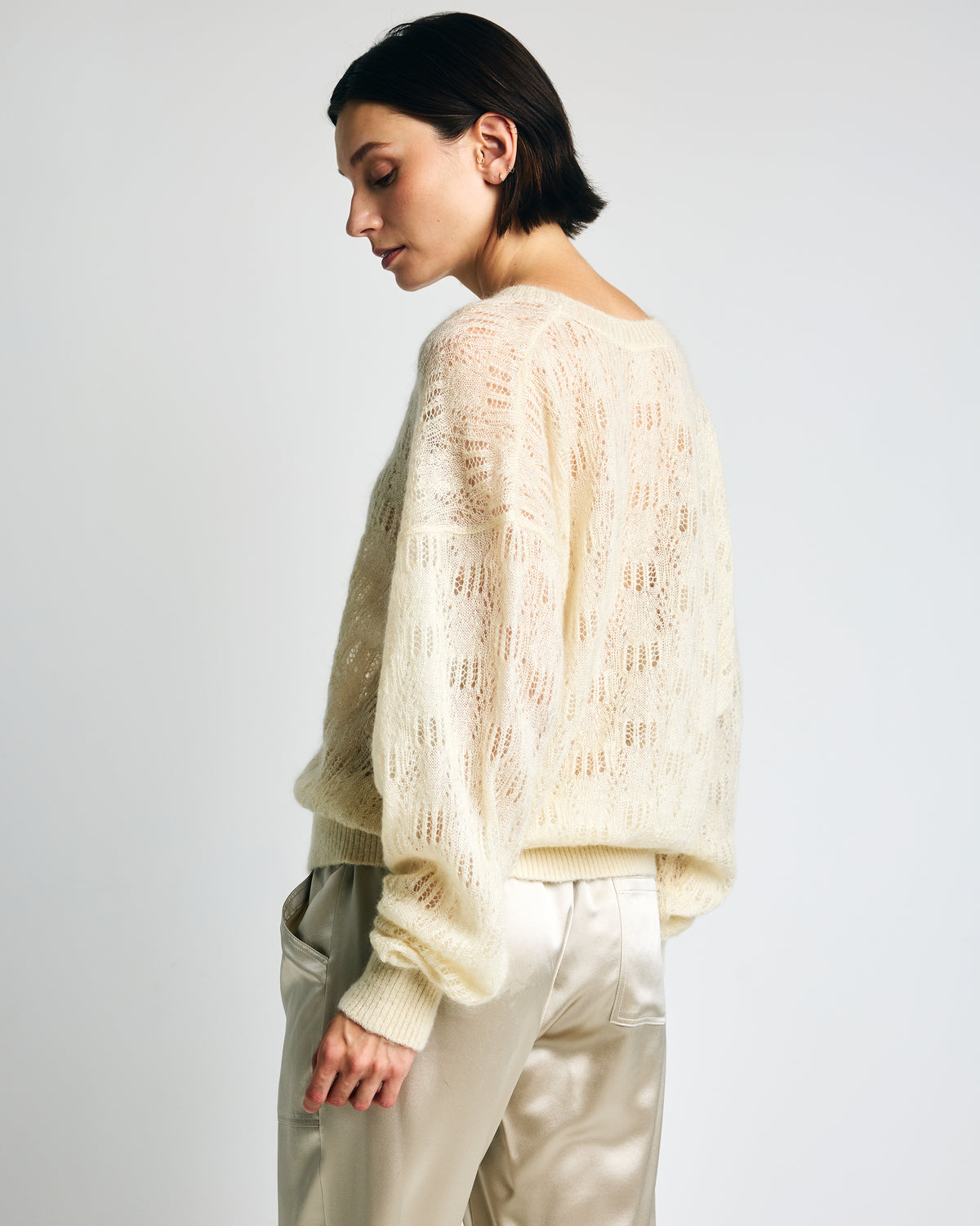 Clara Mohair V-Neck Top