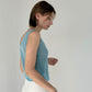 The Cashmere Blend sleeveless V -Ice Blue