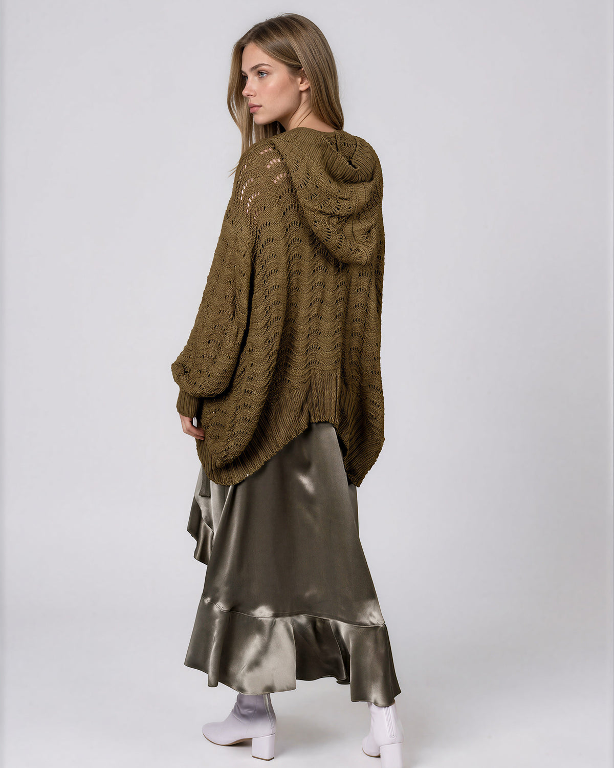 Fire Pit Cardigan-Moss