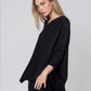 V neck Outdoor Cape - Black