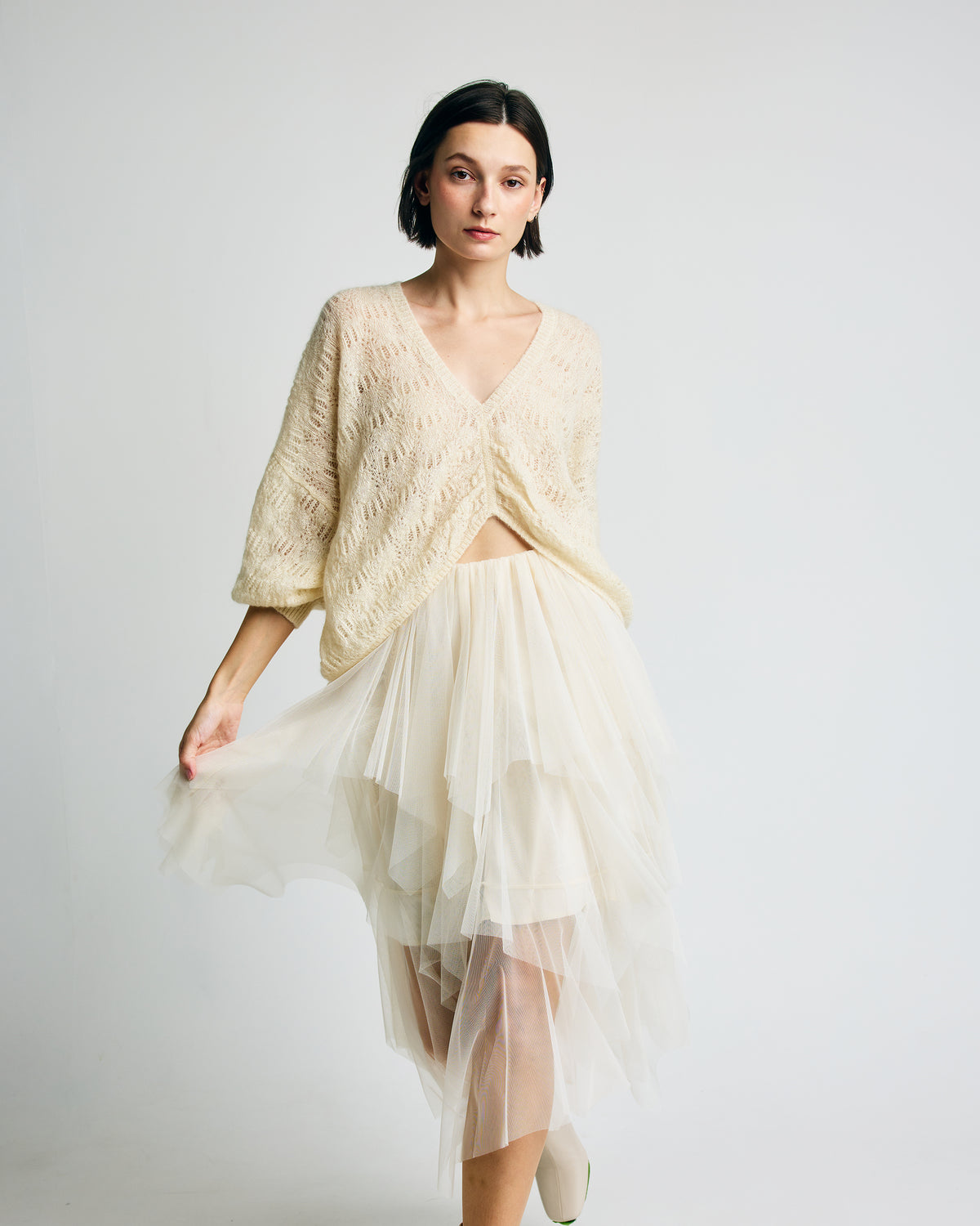Lily Mohair Ruched Top