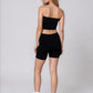 Classy Ribbed Biker Short-Onyx