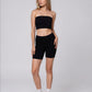Classy Ribbed Biker Short-Onyx