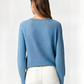 The Cashmere Blend Crew-Ice Blue