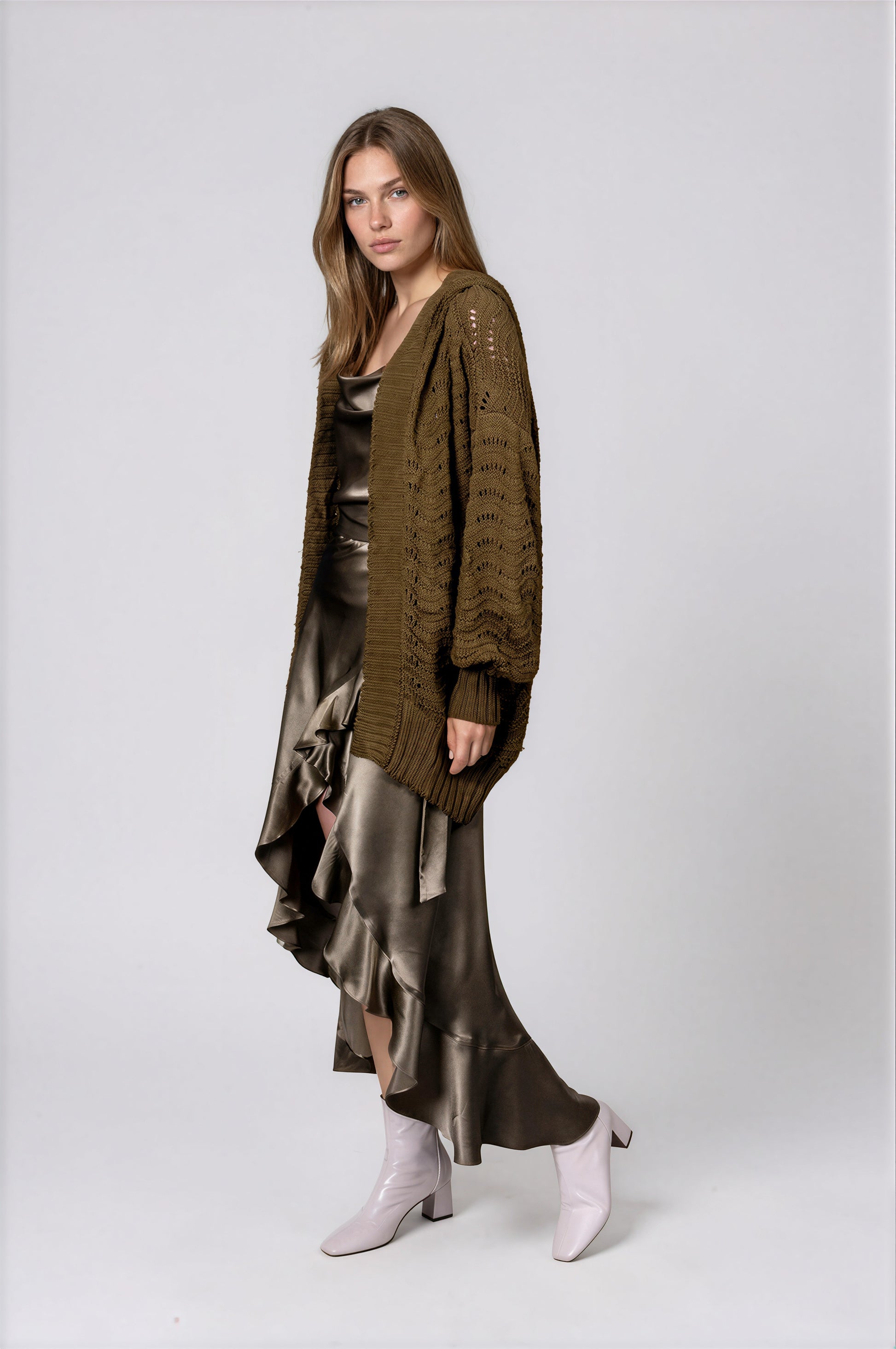 Fire Pit Cardigan-Moss