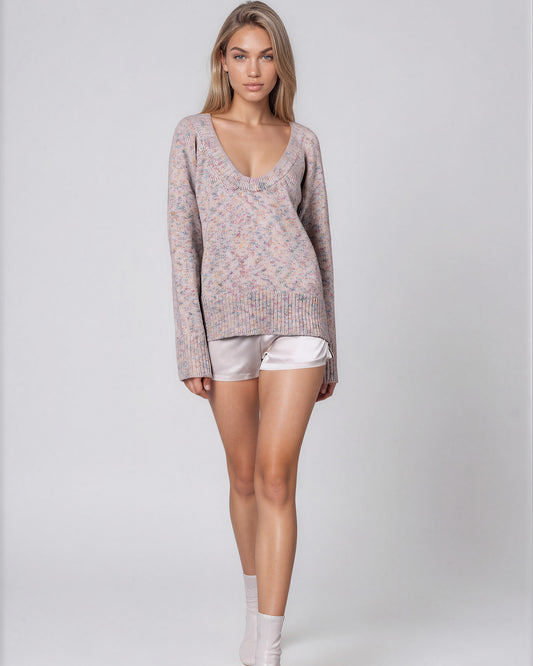 Deep V Neck Cashmere Jumper