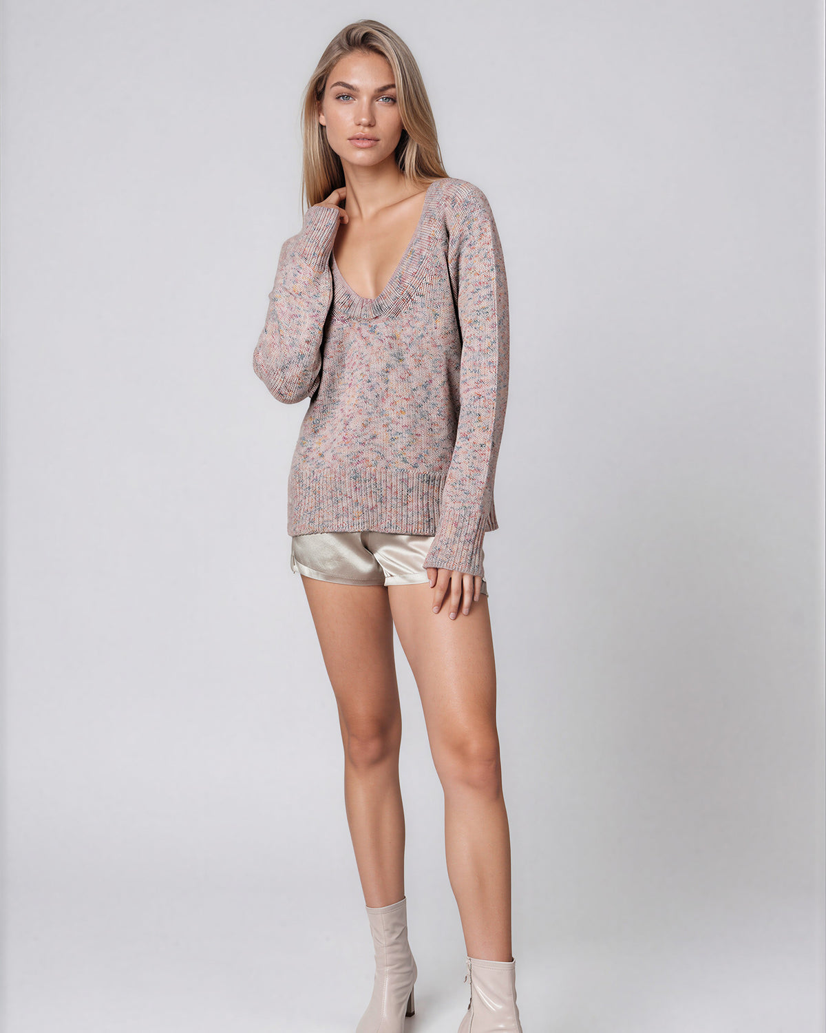 Deep V Neck Cashmere Jumper