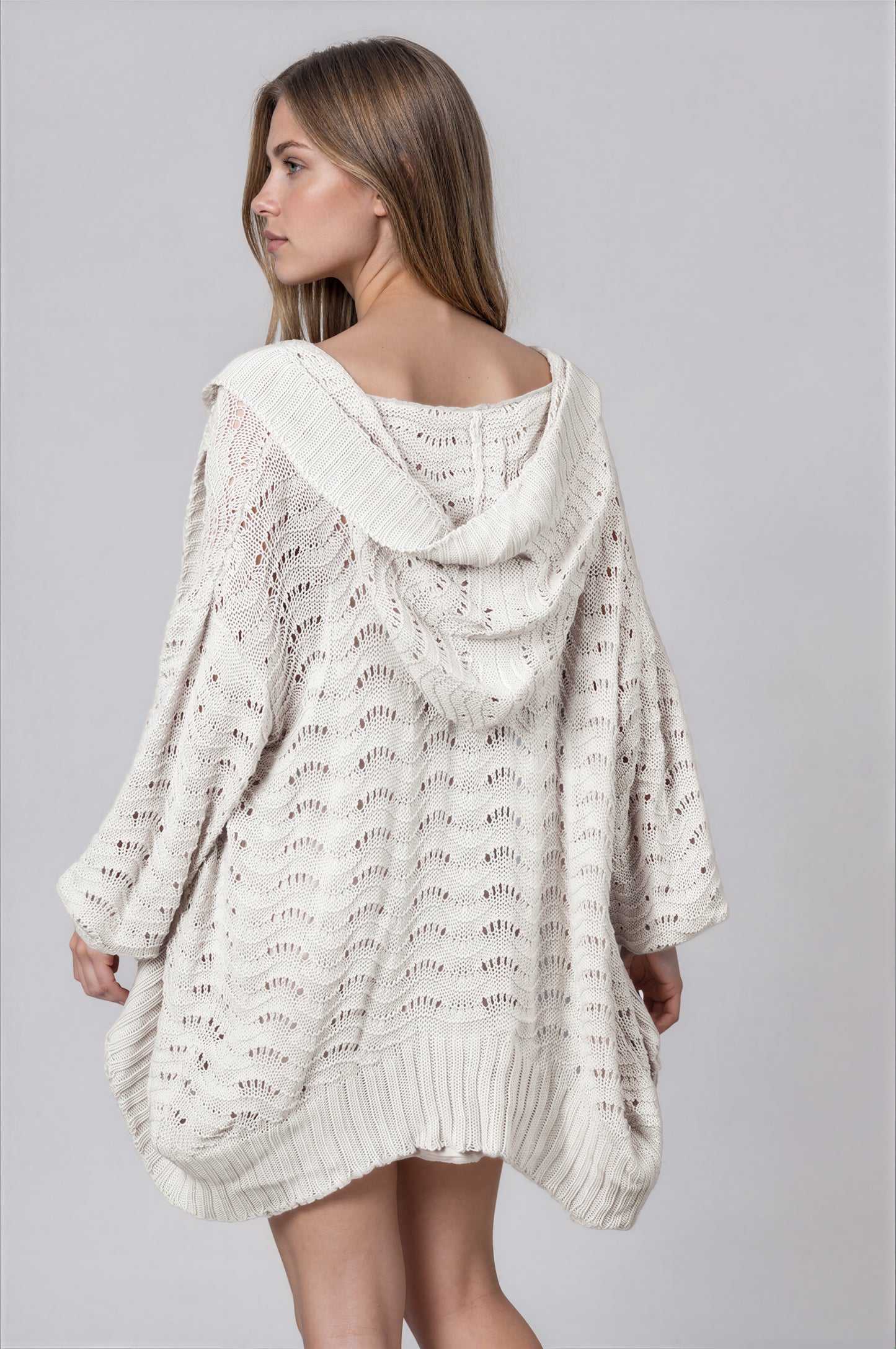 Fire Pit Cardigan-Bone