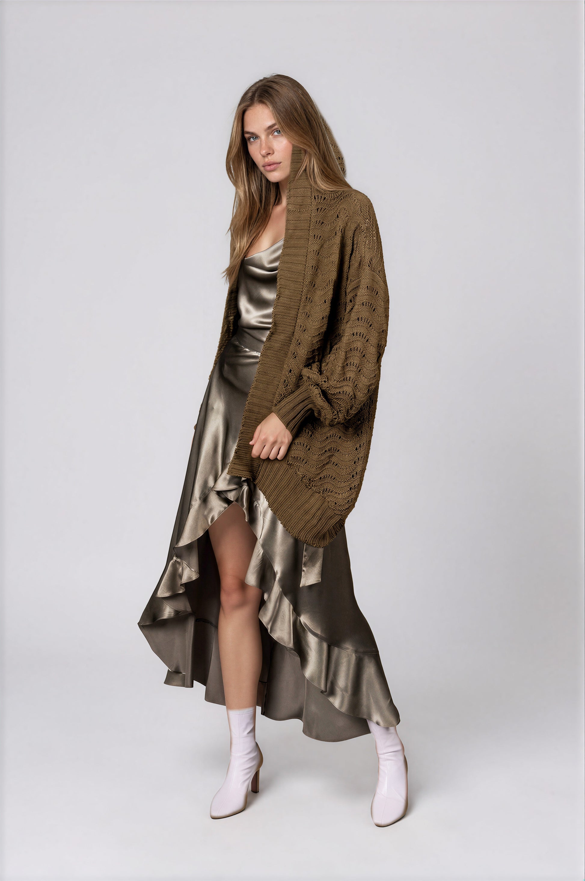 Fire Pit Cardigan-Moss