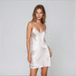 Silk V Neck Mini Dress